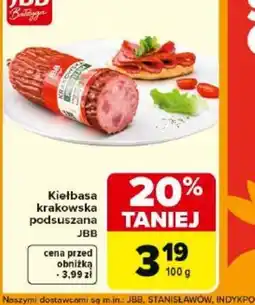 Carrefour Kiełbasa krakowska podsuszana JBB oferta