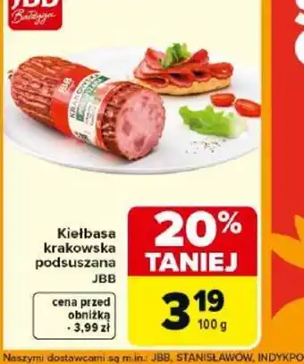 Carrefour Kiełbasa krakowska podsuszana JBB oferta