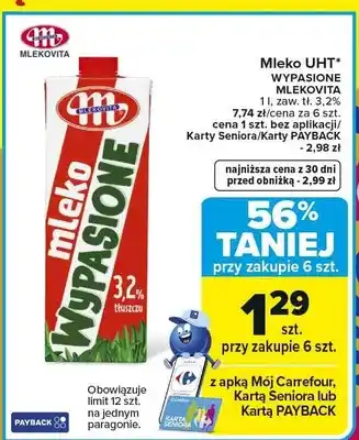 Carrefour Mleko UHT wypasione oferta