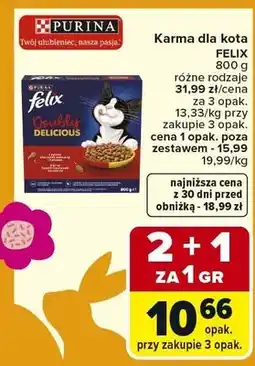 Carrefour Karma dla kota Doubly Delicious różne rodzaje oferta