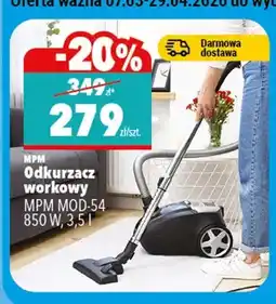 Biedronka Odkurzacz workowy MOD-54 oferta