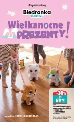 Biedronka Pluszaki interaktywne na smyczy z dźwiękiem Shiba Inu, Jednorożec, Kotek oferta
