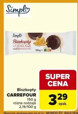 Carrefour Biszkopty w czekoladzie o aronii z pomarańczą oferta