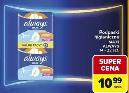 Carrefour Podpaski higieniczne maxi oferta