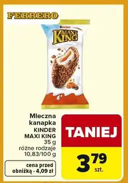 Carrefour Mleczna kanapka Maxi King różne rodzaje oferta