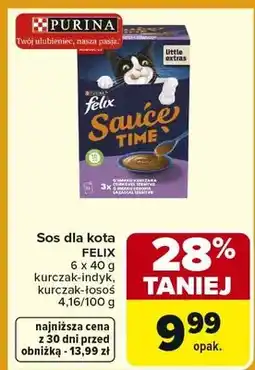 Carrefour Sos dla kota kurczak-indyk, kurczak-łosoś oferta