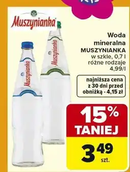 Carrefour Woda mineralna w szkle różne rodzaje oferta