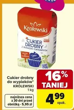 Carrefour Cukier drobny do wypieków z buraków cukrowych oferta