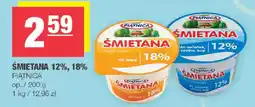 EuroSPAR Śmietana 12%, 18% piątnica oferta