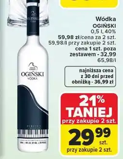 Carrefour Wódka Ogiński Vodka oferta