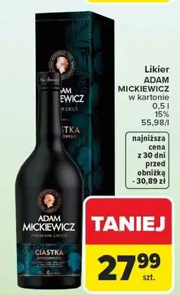 Carrefour Likier ciastka kokosowe w kartonie Adam Mickiewicz oferta