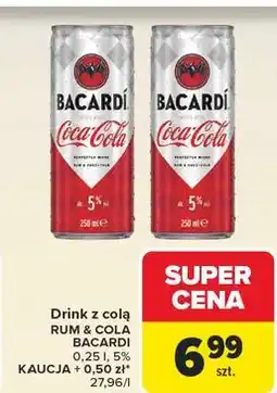 Carrefour Drink rum & coca-cola Bacardi oferta