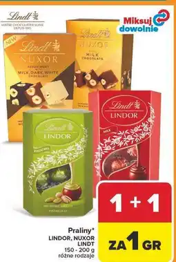 Carrefour Praliny milk dark white Lindt Nuxor oferta