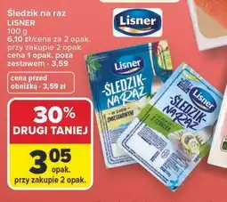 Carrefour Śledzik na raz z cebulką Lisner Na Raz oferta