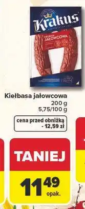 Carrefour Kiełbasa jałowcowa Krakus Animex oferta