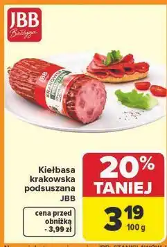 Carrefour Kiełbasa krakowska podsuszana Jbb Bałdyga oferta