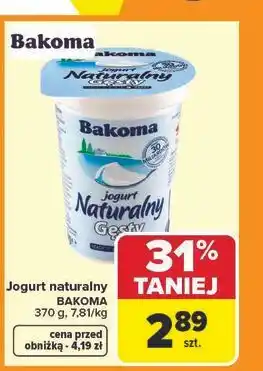 Carrefour Jogurt naturalny gęsty Bakoma oferta