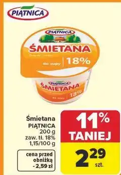 Carrefour Śmietana 18% Piątnica oferta