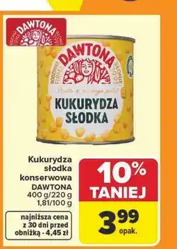 Carrefour Kukurydza słodka konserwowa Dawtona oferta