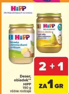Carrefour Gruszki i jabłka z kleikiem orkiszowym Hipp Owoce I Zboża oferta