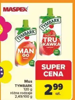 Carrefour Mus jabłko-banan-truskawka-marchew Tymbark oferta