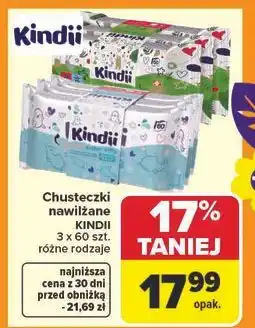 Carrefour Chusteczki wilgotne natural balance Cleanic Kindii oferta