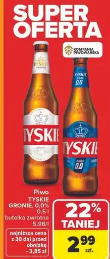 Carrefour Piwo Tyskie 0.0% oferta