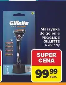 Carrefour Maszynka do golenia + 4 wkłady Gillette Proglide oferta