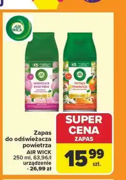 Carrefour Urządzenie + wkład białe kwiaty Air Wick Freshmatic oferta