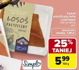 Carrefour Łosoś pacyficzny keta filet ze skórą oferta