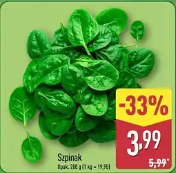 ALDI Szpinak oferta