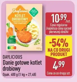 ALDI DAYLICIOUS Danie gotowe kotlet drobiowy oferta