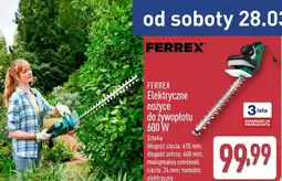 ALDI FERREX Elektryczne noŰyce do Űywopłotu 600 W oferta