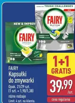 ALDI Fairy Kapsułki do zmywarki oferta