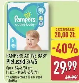 ALDI PAMPERS ACTIVE BABY Pieluszki 3/4/5 oferta