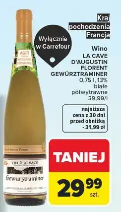 Carrefour Wino Vin D'alsace Gewurztraminer oferta
