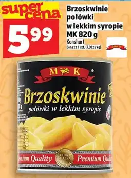 Topaz Brzoskwinie połówki w lekkim syropie oferta