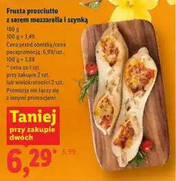 Lidl Frusta prosciutto z serem mozzarella i szynką oferta