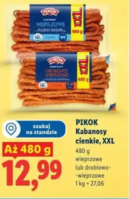 Lidl Pikok kabanosy cienkie, xxl oferta
