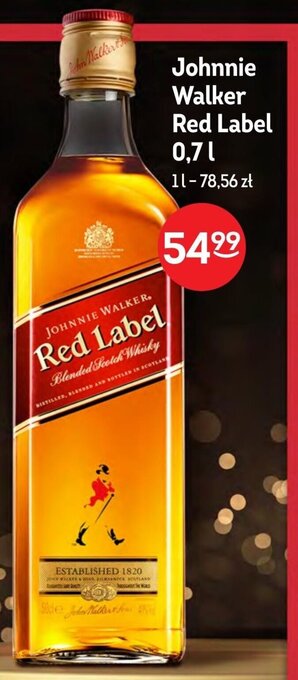 Żabka Johnnie Walker Red Label whiskey 40% 0,7l oferta