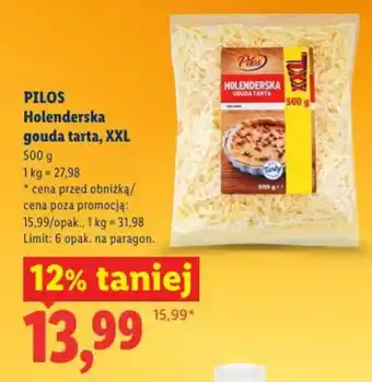 Lidl Pilos holenderska gouda tarta, xxl oferta