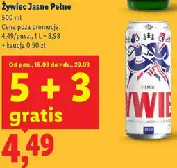 Lidl Piwo Żywiec Jasne Pełne oferta