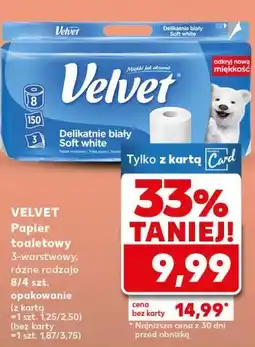 Kaufland VELVET Papier toaletowy 3-warstwowy oferta