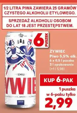 Kaufland ŻYWIEC Piwo 5,5% alk oferta
