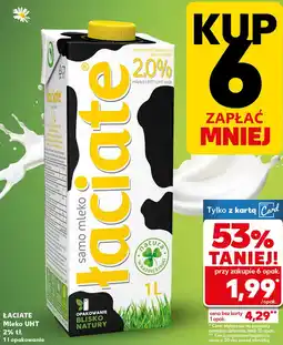 Kaufland ŁACIATE Mleko UHT 2% tł oferta
