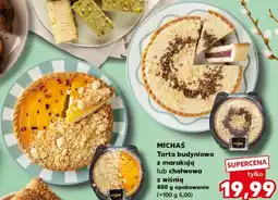 Kaufland MICHAŚ Tarta budyniowa z marakują lub chałwowa z wiśnią oferta