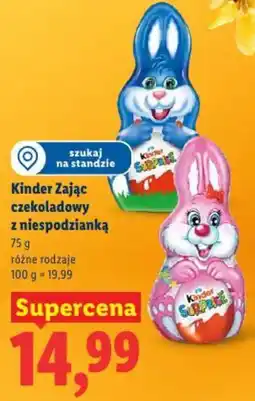 Lidl Kinder zając czekoladowy z niespodzianką oferta