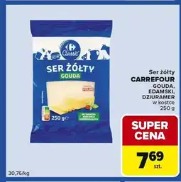 Carrefour Express Ser żółty Gouda, Edamski, Dziuramer w kostce oferta