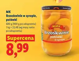 Lidl Brzoskwinie w syropie, połówki oferta