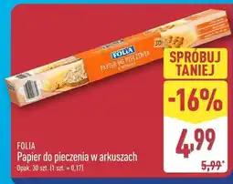 ALDI Papier do pieczenia w arkuszach oferta
